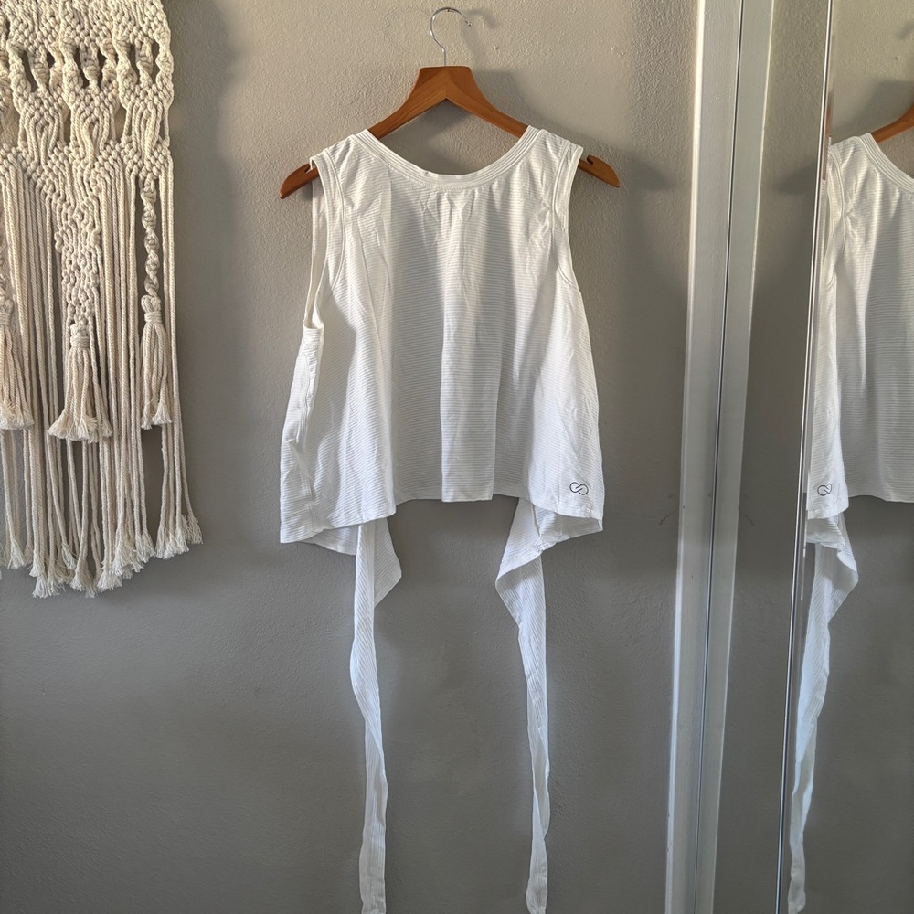 CALIA White Wrap Tank Top